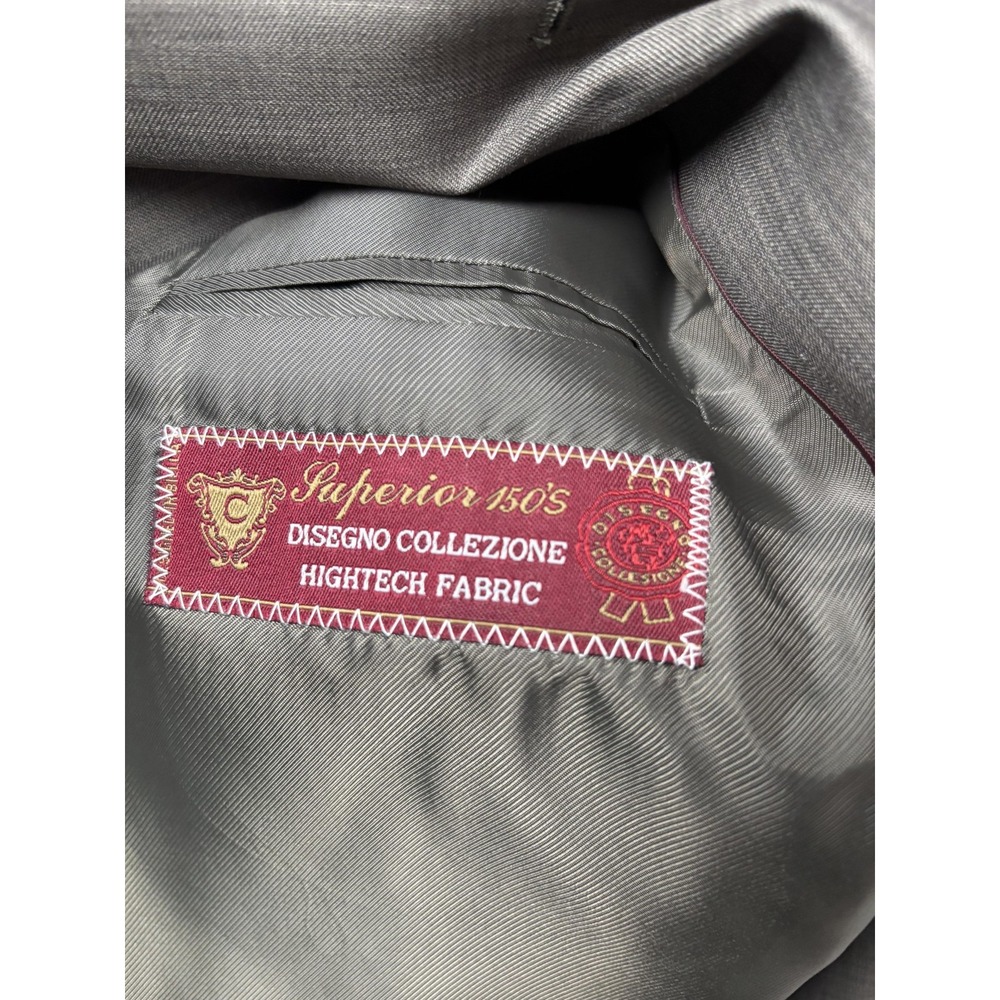 Caravelli Blazer Mens 44R Taupe 3 Button Notch Lapel Suit Jacket Superior 150's - Picture 8 of 16
